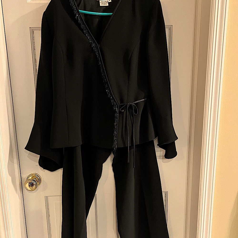 A chic two piece classic pant and top set